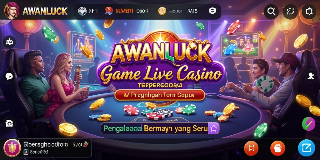 Tampilan seru permainan live casino AWANLUCK dengan dealer profesional.