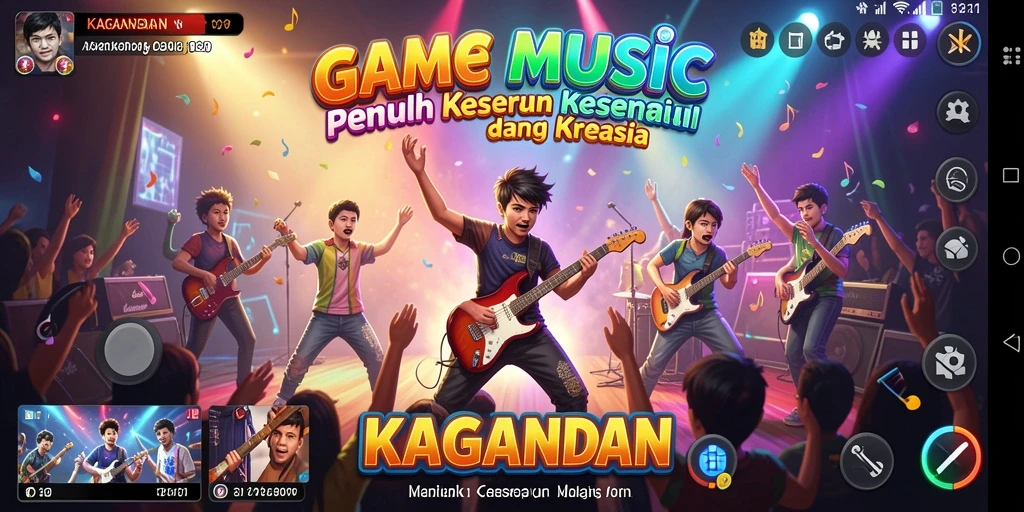 Screenshot gameplay KAGANDAN yang menampilkan aksi musik yang seru.