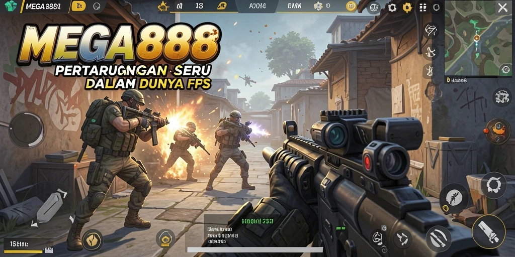 Gameplay intens dalam MEGA888 dengan grafis yang memukau.