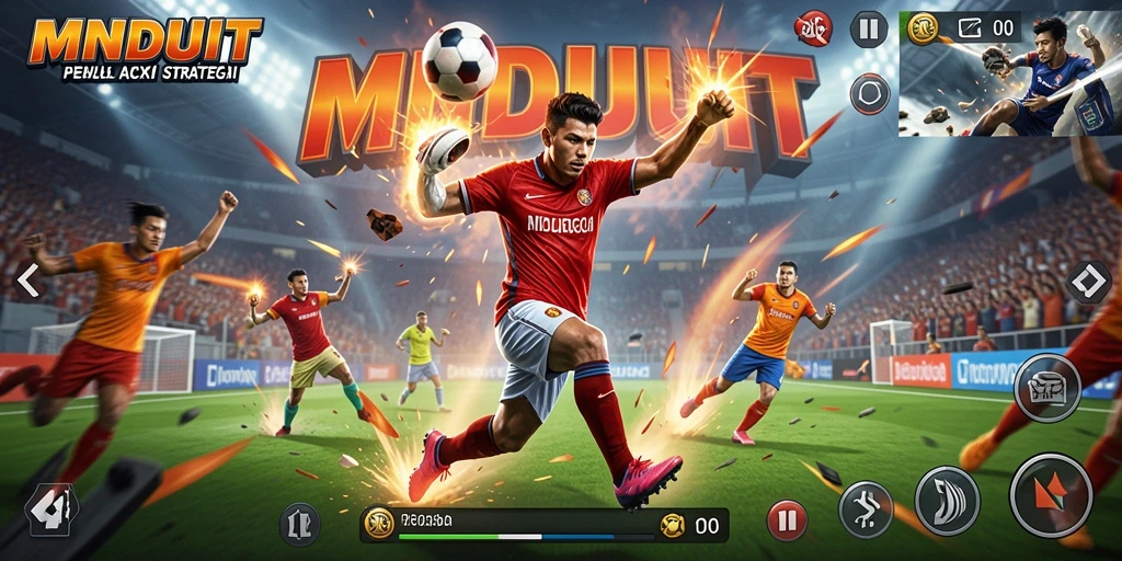 Gameplay MNDUIT yang seru dan mendebarkan dengan aksi olahraga.