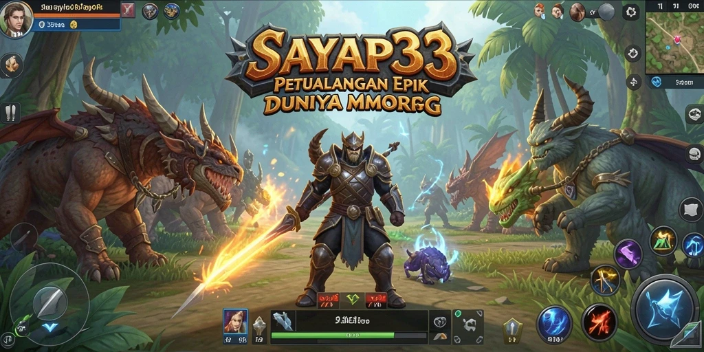 Gameplay epik dari SAYAP33 yang menampilkan pertarungan melawan monster.