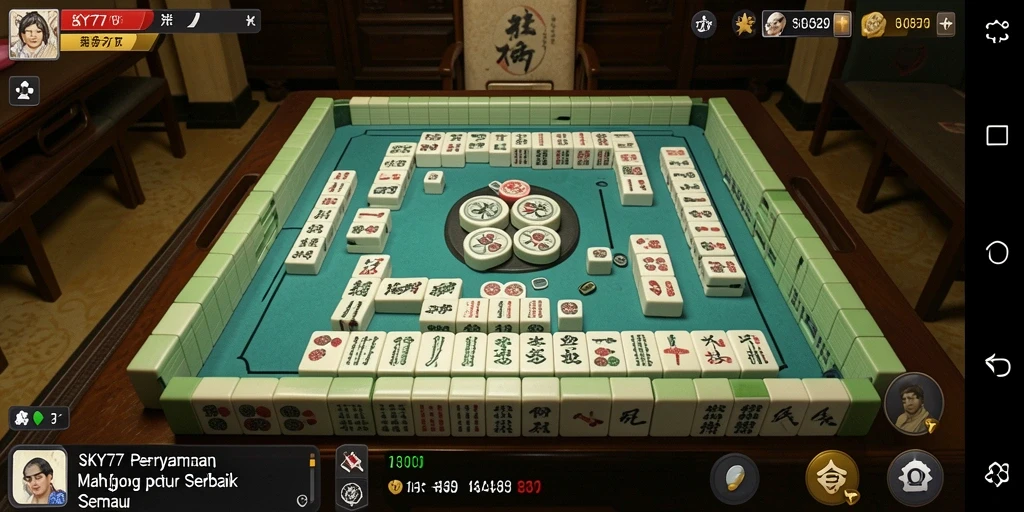 Tangkapan layar utama SKY77 menampilkan aksi seru permainan Mahjong.