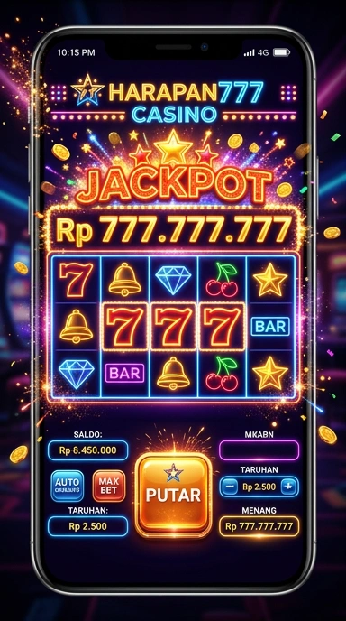 Screenshot tampilan utama aplikasi harapan777.